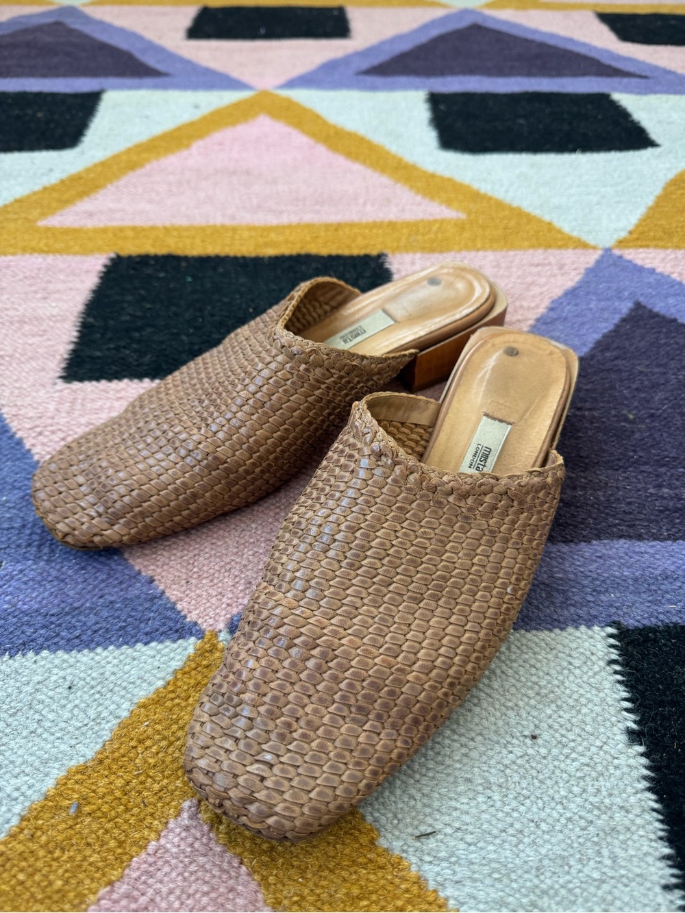 Miista Woven Leather Mule